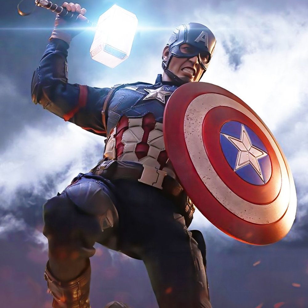 Worthy Captain America silk canvas Fabric Poster (36"…